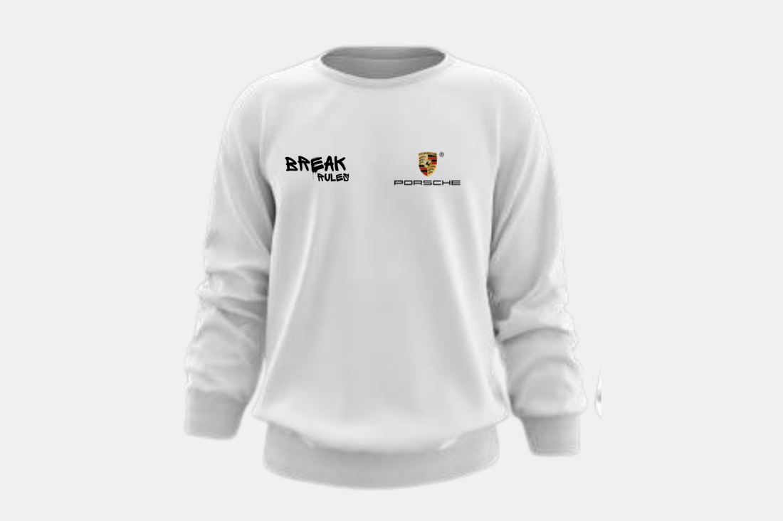 Porsche branco e vermelho