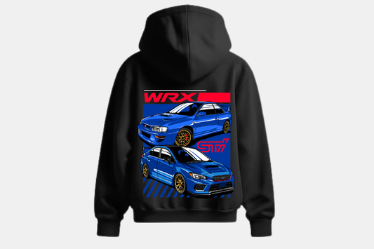 Impreza WRX STI azul jantes douradas