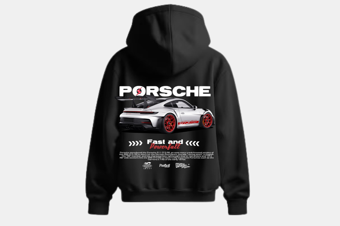 Porsche branco e vermelho