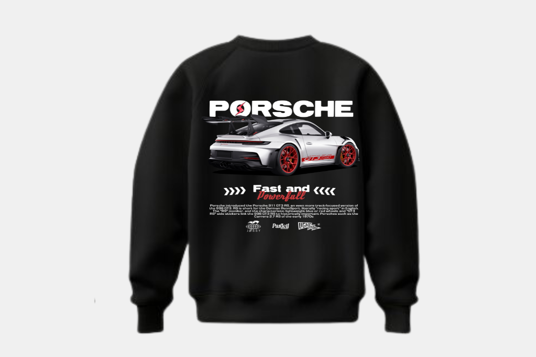 Porsche branco e vermelho