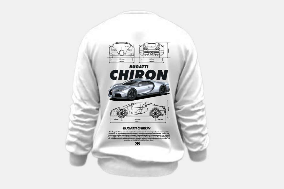 Bugatti Chiron cinza